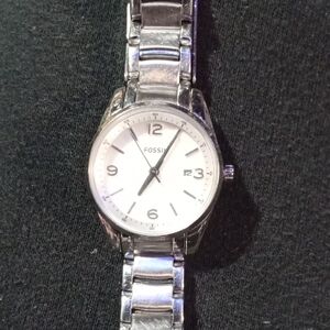 Fossil Women's Silver Watch with White Face